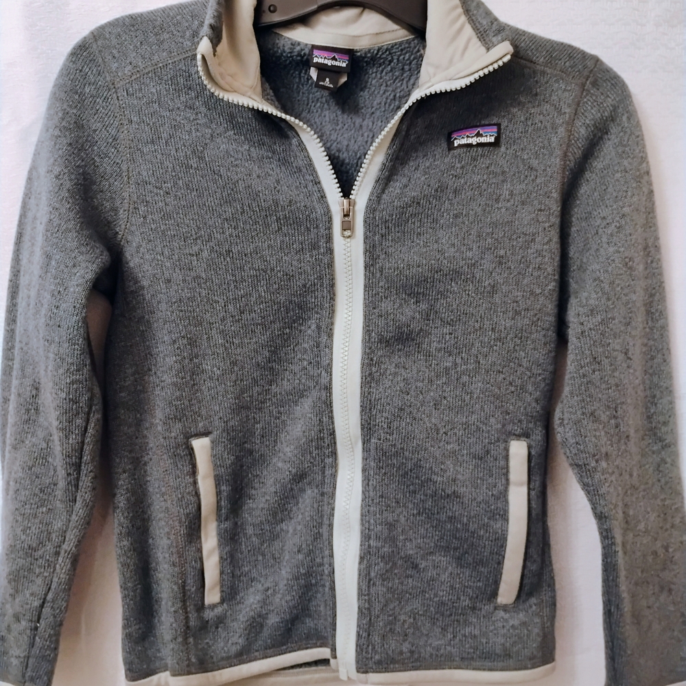 Patagonia Youth Better Sweater Fleece Jacket Small 7/8 Gray